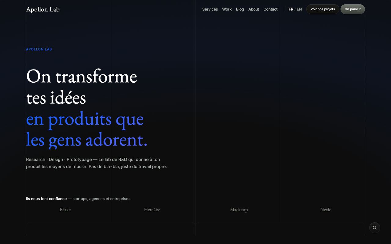 Apollon Lab homepage